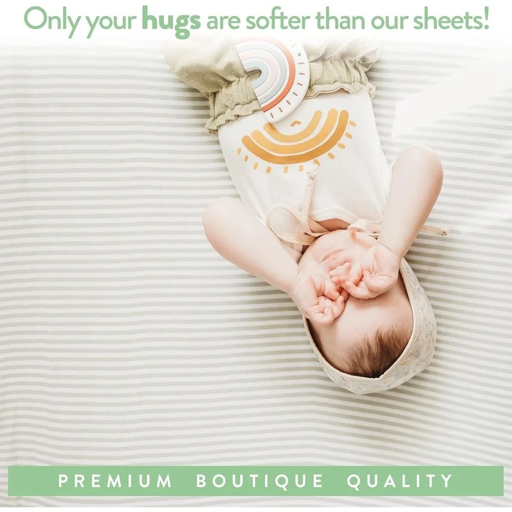 Joey + Joan 2 Pack Bassinet Fitted Sheets 19x32 Grey Polka Dot Chevron Cotton